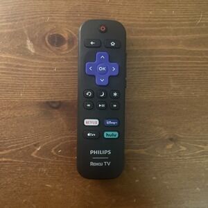 OEM Genuine Philips Roku TV Remote Control Netflix Disney Plus Apple Hulu